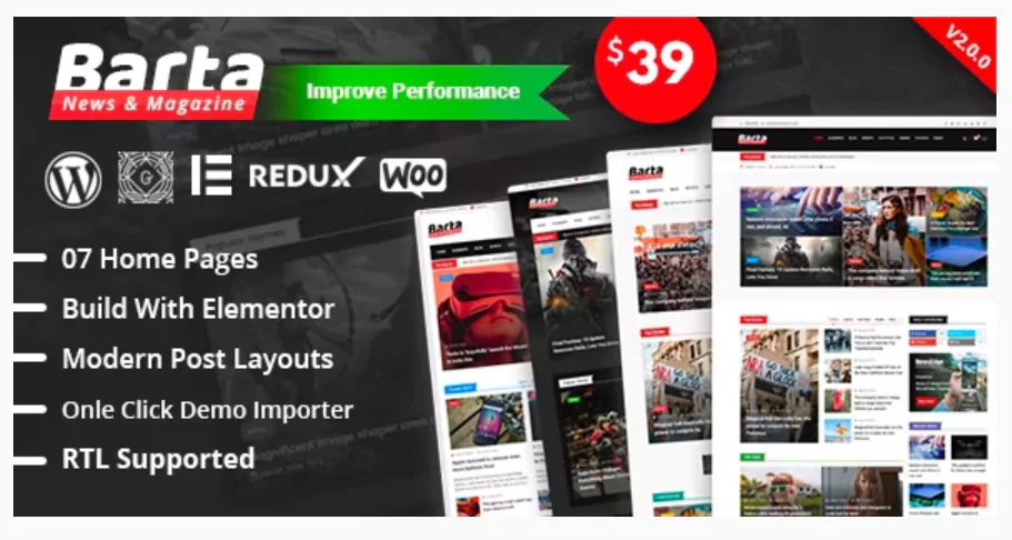 Barta - News & Magazine WordPress Theme