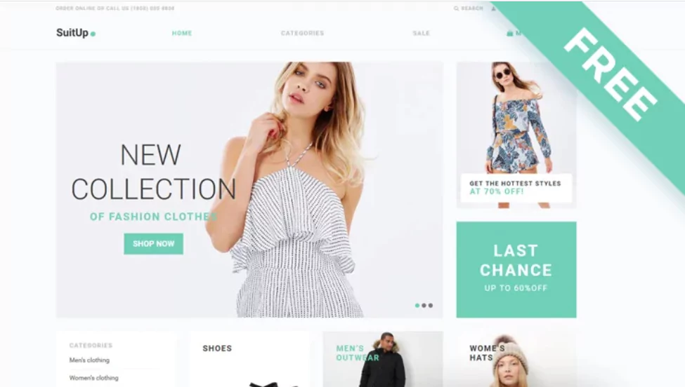 SuitUP - Fashion Store Free Elegant Shopify Theme