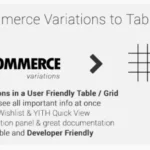 Woocommerce Variations to Table - Grid