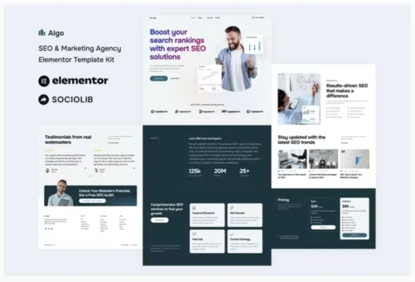 Algo - SEO & Marketing Agency Elementor Template Kit