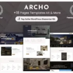 Archo - Architecture & Interior Elementor Template Kit