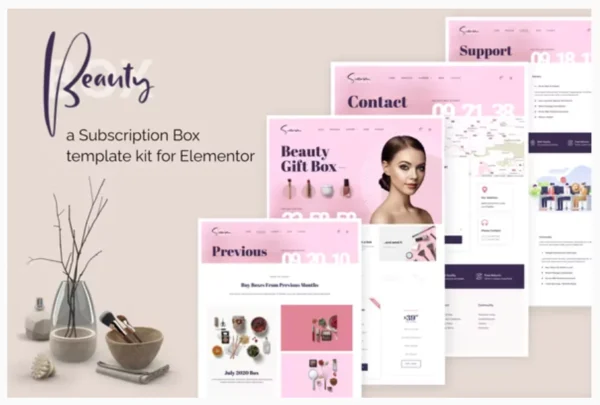 BeautyBox - Subscription Box Elementor Template Kit