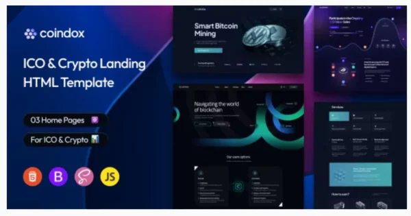 Coindox - ICO & Crypto Landing Page Template