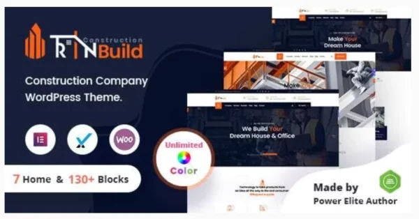 Construction Building Company WordPress Theme + RTL