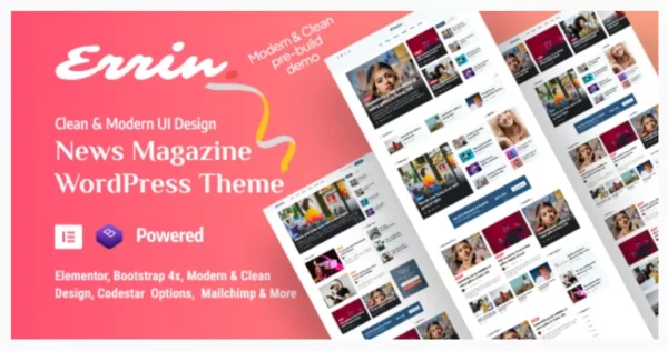 Errin - Personal Blog & Revolutionary WordPress Theme