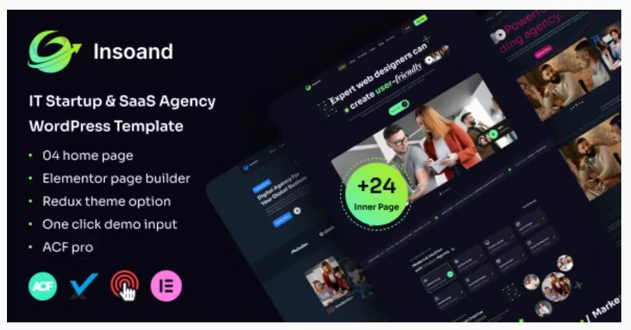 Insoand - IT Startup & SaaS Agency WordPress Theme