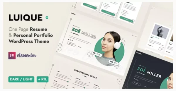 Luique - Personal Portfolio WordPress Theme