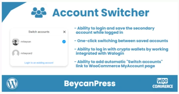 Account Switcher for WordPress (Multiple accounts plugin)