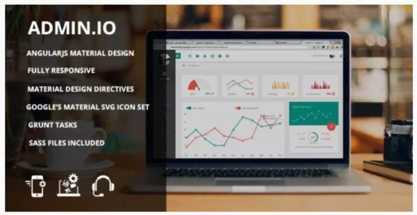 Admin.io - Responsive Material Design Dashboard