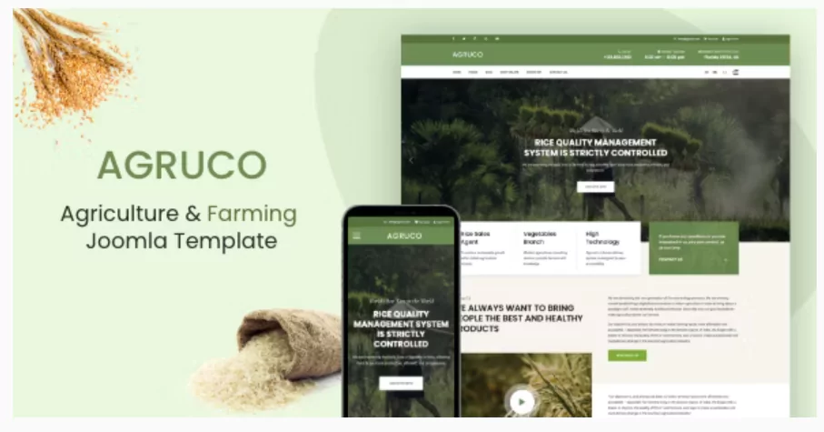 Agruco - Agriculture & Organic Food Joomla 5 Template