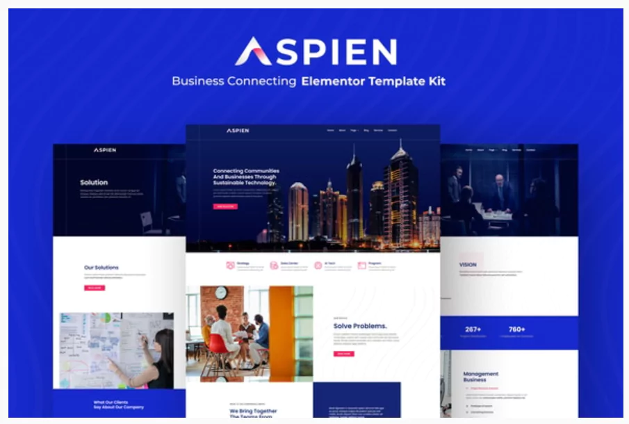 Aspien - Business Connecting Elementor Template Kit