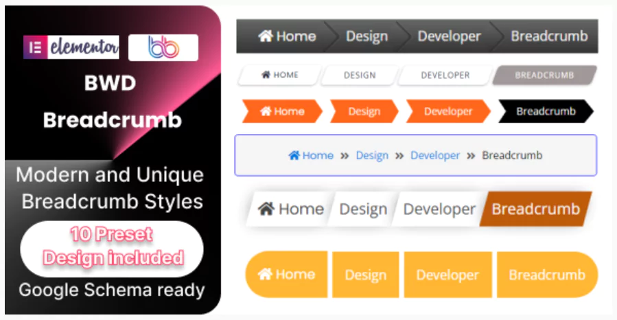 BWD Breadcrumb Addon For Elementor