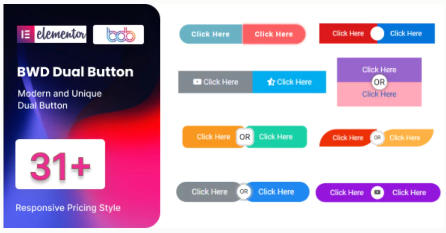 BWD Dual Button addon for elementor