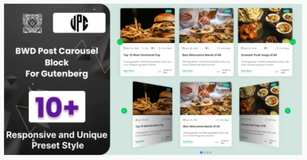 BWD Post Carousel Block For Gutenberg