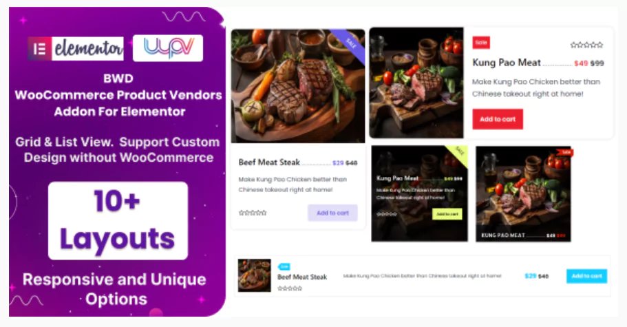 BWD WooCommerce Product Vendors Addon For Elementor