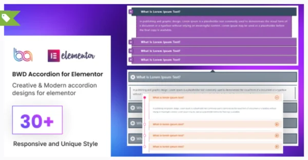BWD accordion addon for elementor
