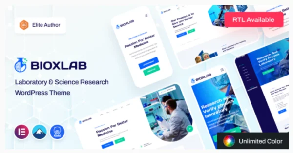 Bioxlab - Laboratory & Science Research WordPress Theme