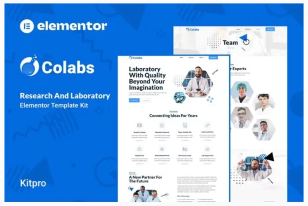 Colabs - Research & Laboratory Elementor Template Kit