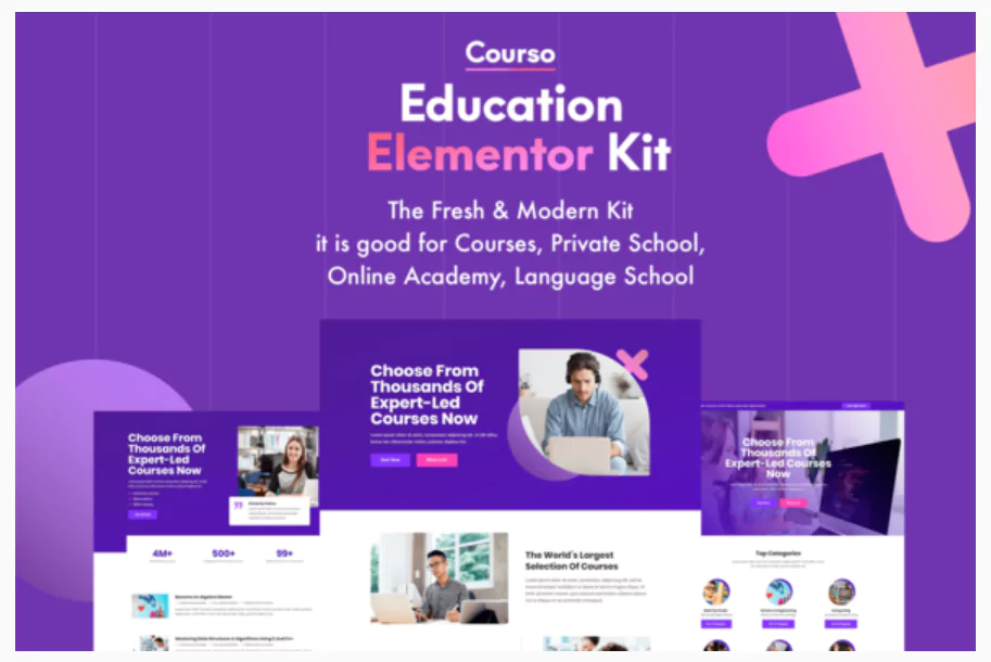 Courso - Online University & Courses Elementor Template Kit