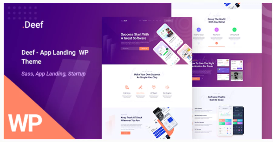 Deef - App Landing WordPress Theme