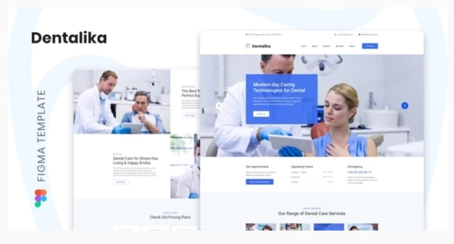Dentalika — Dental Clinic and Medical Health Figma Template