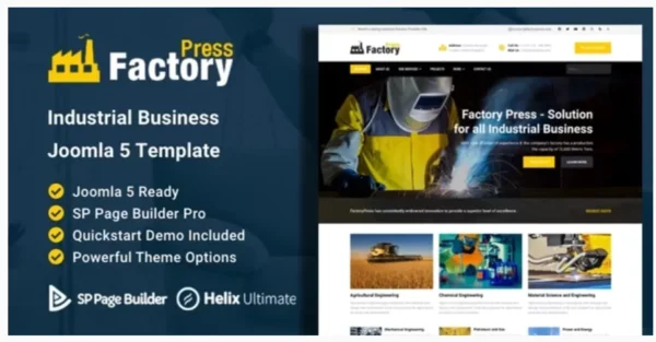 Factory Press - Industrial Business Joomla Template
