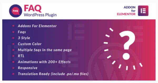 Faq for Elementor WordPress Plugin