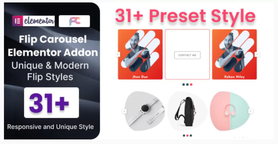 Flip Carousel Addon For Elementor