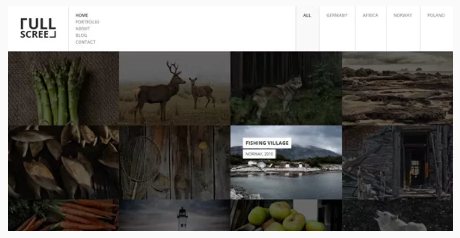 Fullscreen - Photography Portfolio Drupal Theme