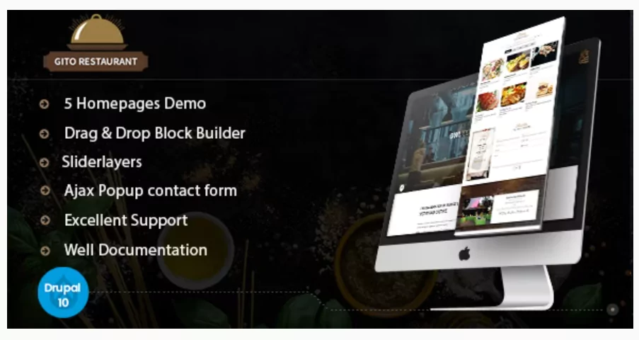 GITO - Cafe & Restaurant Drupal 10 Theme