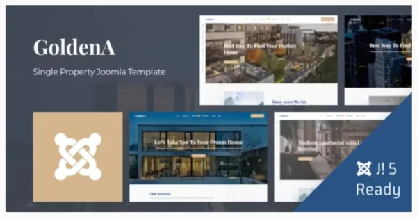 GoldenA - Single Property Joomla 5 Template