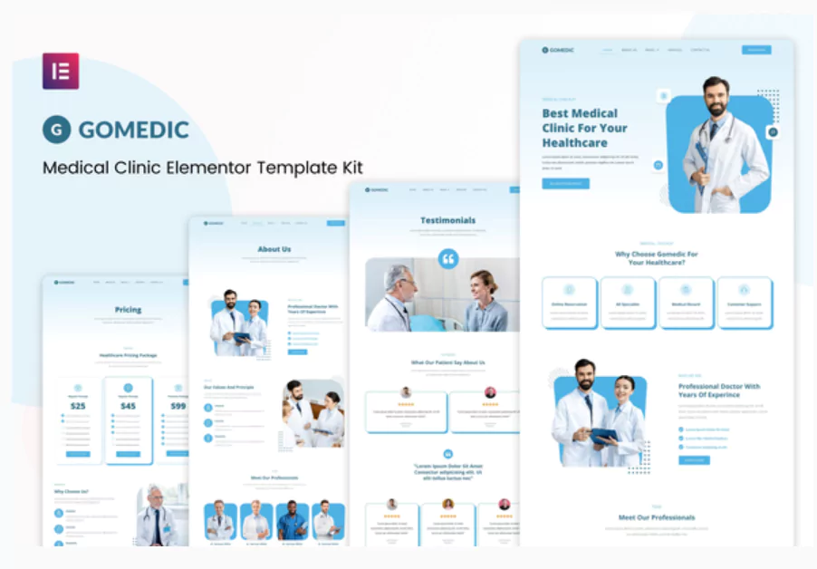 Gomedic - Medical Elementor Template Kit