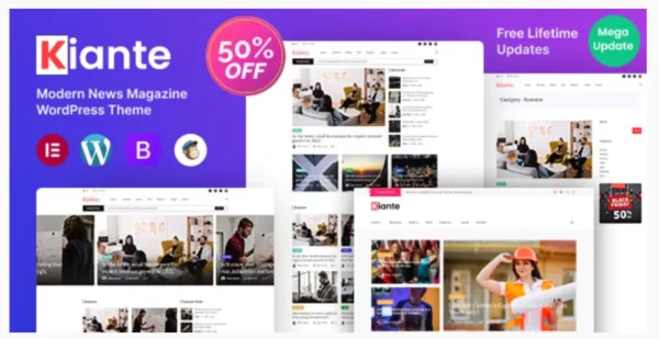 Kiante - Newspaper Magazine Blog Multi-Purpose Elementor WordPress Theme