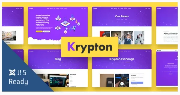 Krypton - Bitcoin Crypto Currency Joomla 5 Template