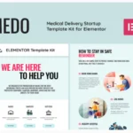 MEDO - Medical Delivery Startup Elementor Template Kit