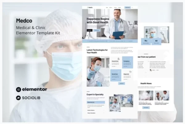Medco - Medical Clinic & Hospital Elementor Template Kit