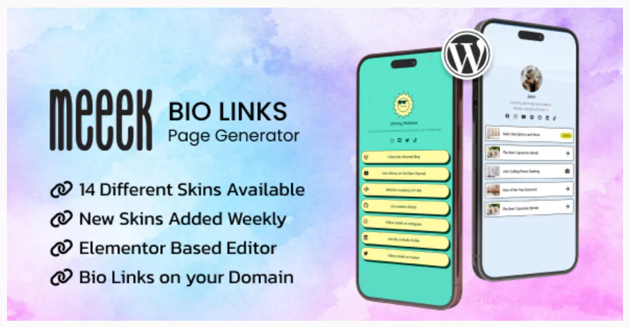 Meeek - Elementor Bio Links Builder for WordPress