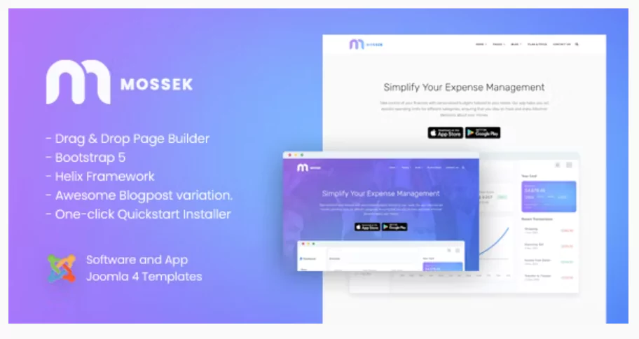Mossek - Software and App Joomla Templates