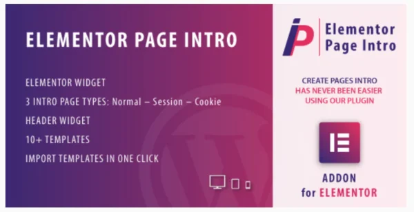 Page Intro for Elementor WordPress Plugin