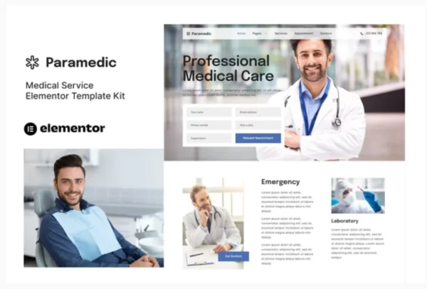 Paramedic - Medical Elementor Template Kit