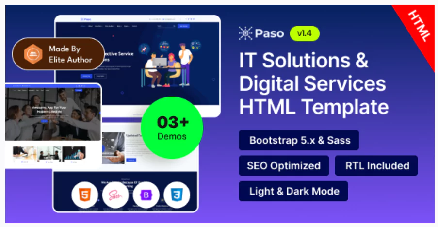 Paso - IT Solutions & Digital Services Bootstrap 5 Template