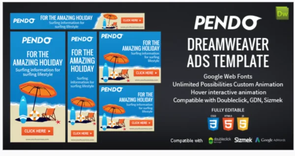 Pendo Dreamweaver Ads Template