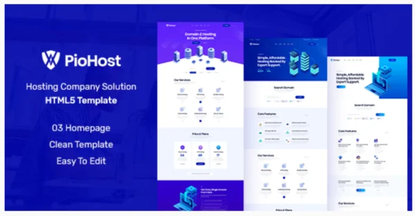 Piohost - Domain and Web Hosting HTML5 Template