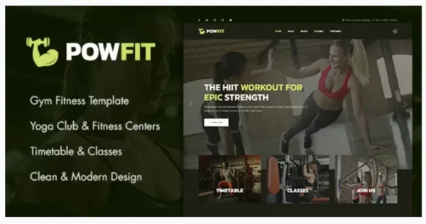 PowFit - Gym Fitness Joomla 5 Template