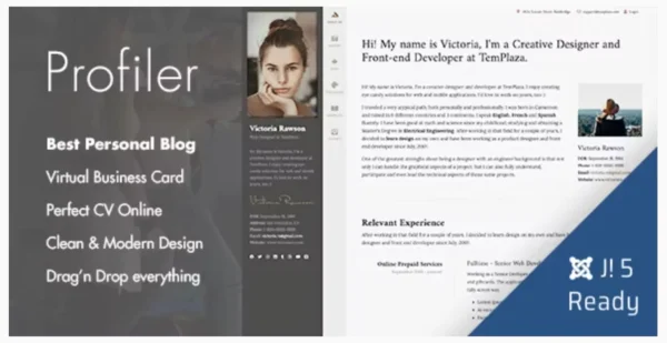 Profiler - Personal Blog Joomla 5 Template