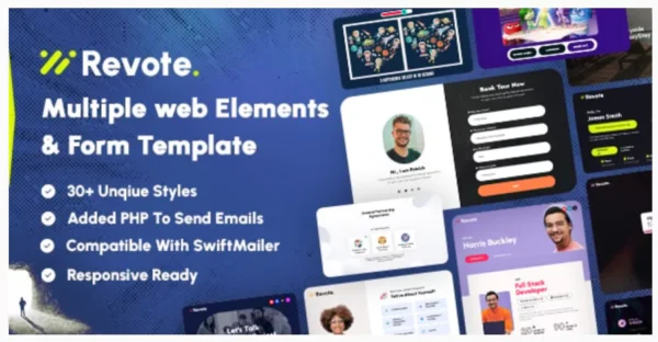 Revote - Multiple Web Elements & Forms Templates