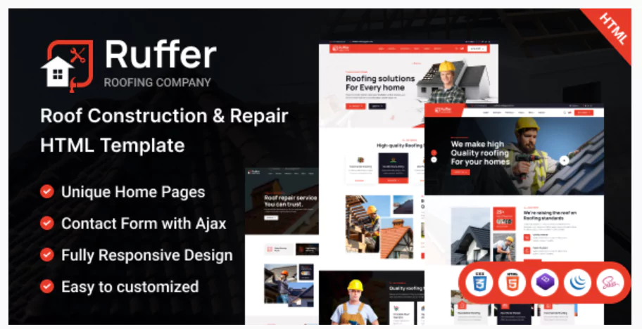 Ruffer – Roof Construction & Repair HTML Template