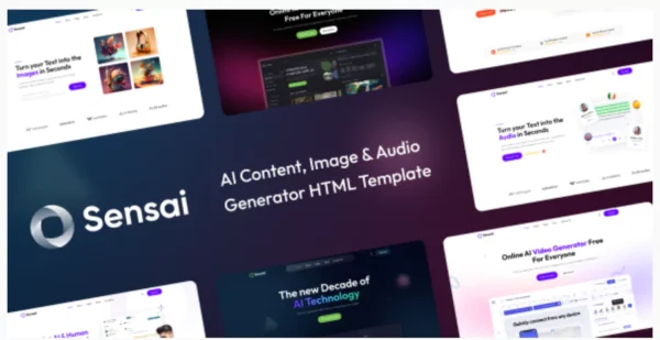 Sensai - AI Generator HTML Template