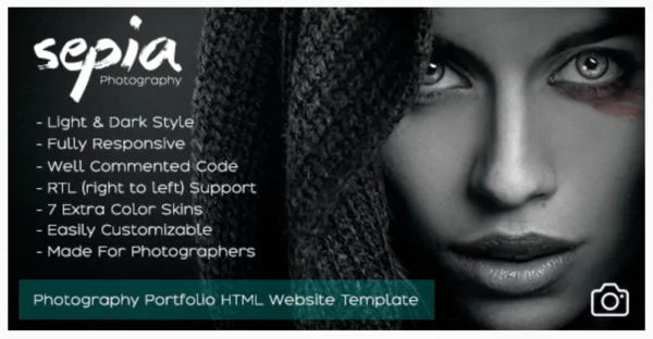 Sepia - Photography Portfolio HTML Website Template