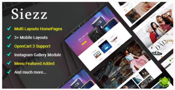 Siezz - Multi-purpose OpenCart 3 Theme ( Mobile Layouts Included)